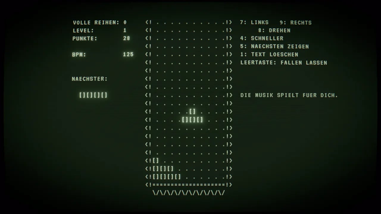 Pulse mode Text Tetris